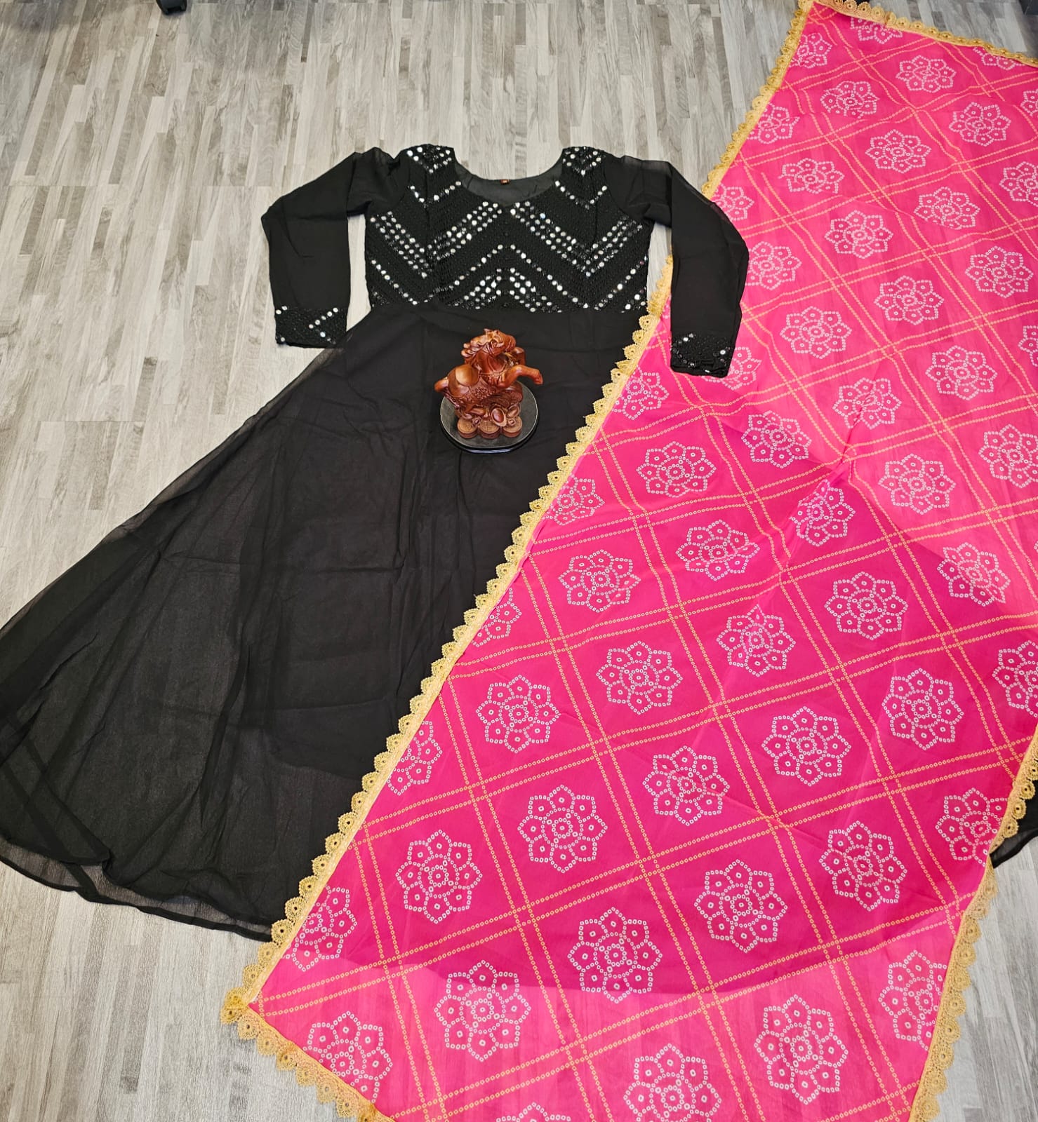 Brinjal By Krishi Georgette Dupatta With Anarkali Kurtis Catalog